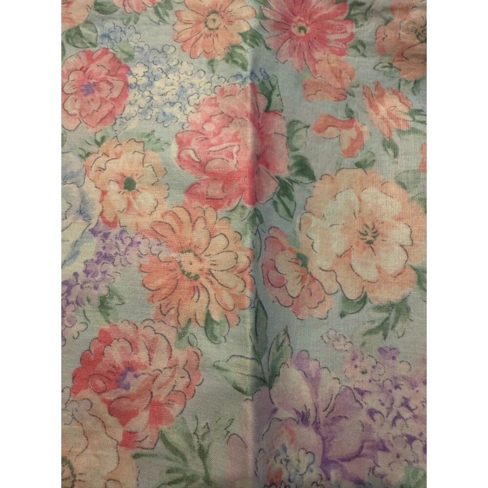 vintage pastel floral print fabric 1 yard